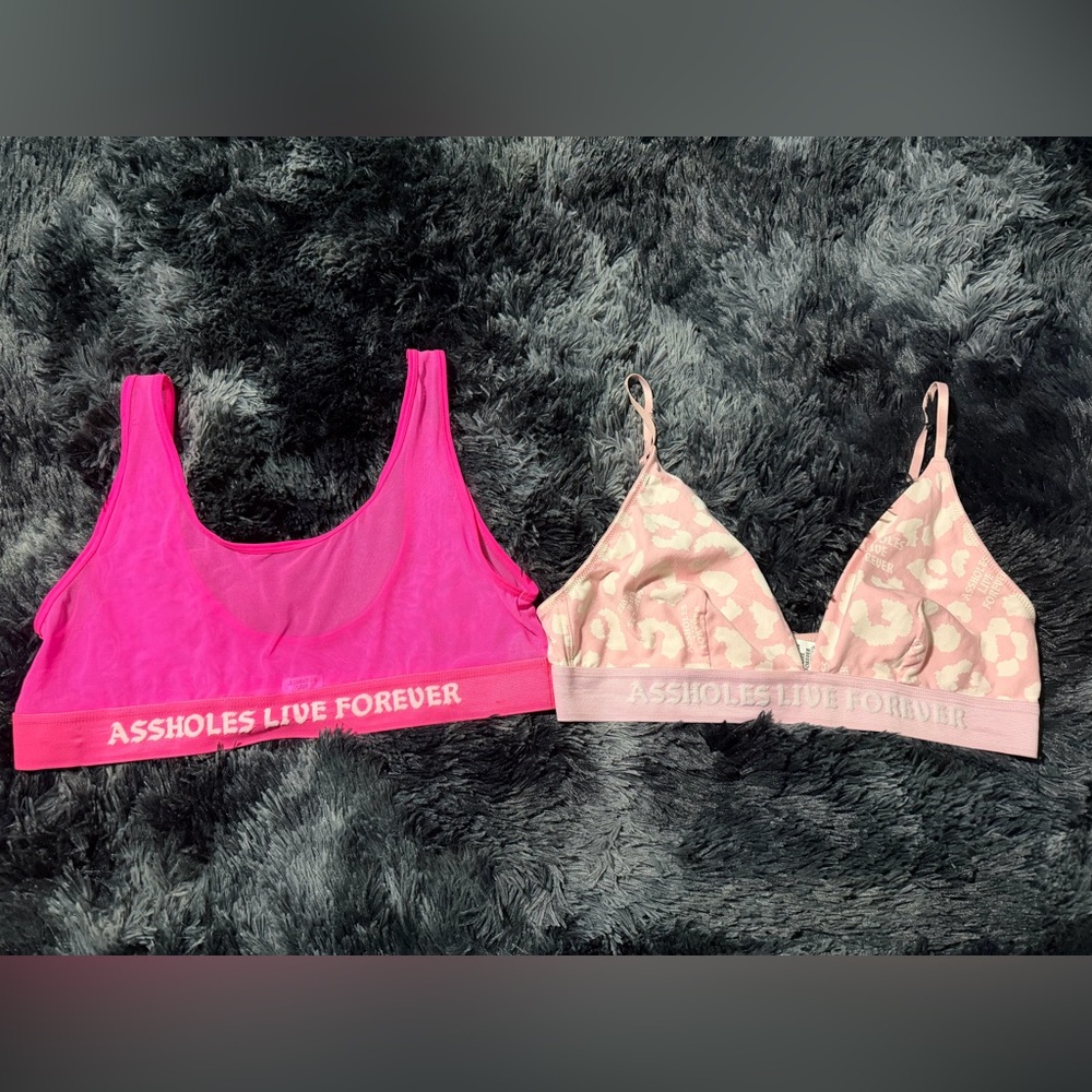 Pink and Cream Bralette Set